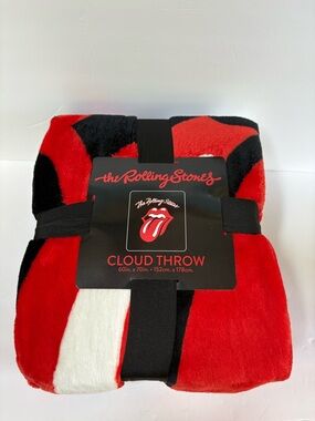 Brand New Fuzzy Rolling Stones Throw Blanket